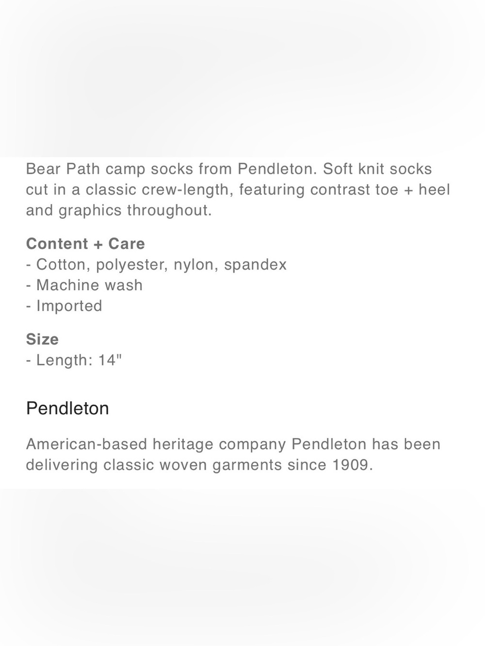 Pendleton Bear Path Camp Socks - Picture 6 of 9